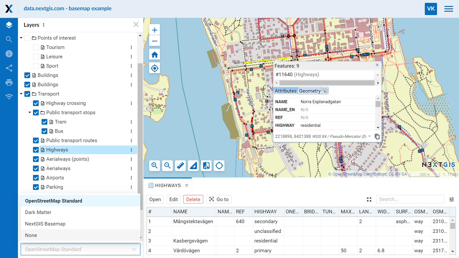 NextGIS Web Screenshot