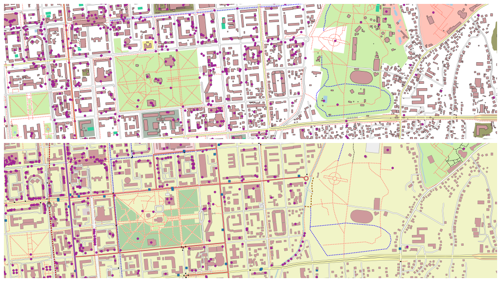 Сравнение наборов OMF и OSM