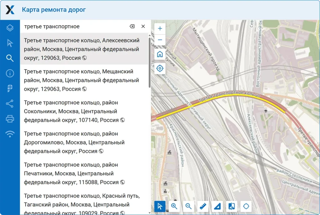 Поиск по базе OSM