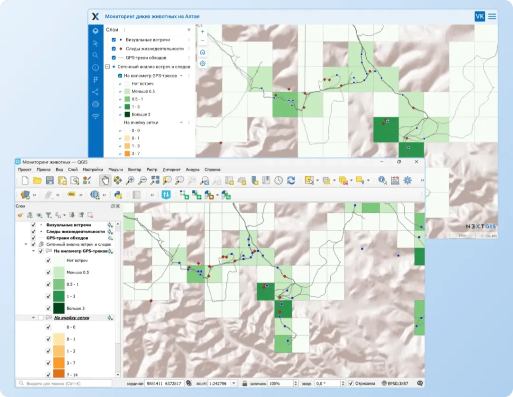 Проект QGIS → Веб-карта
