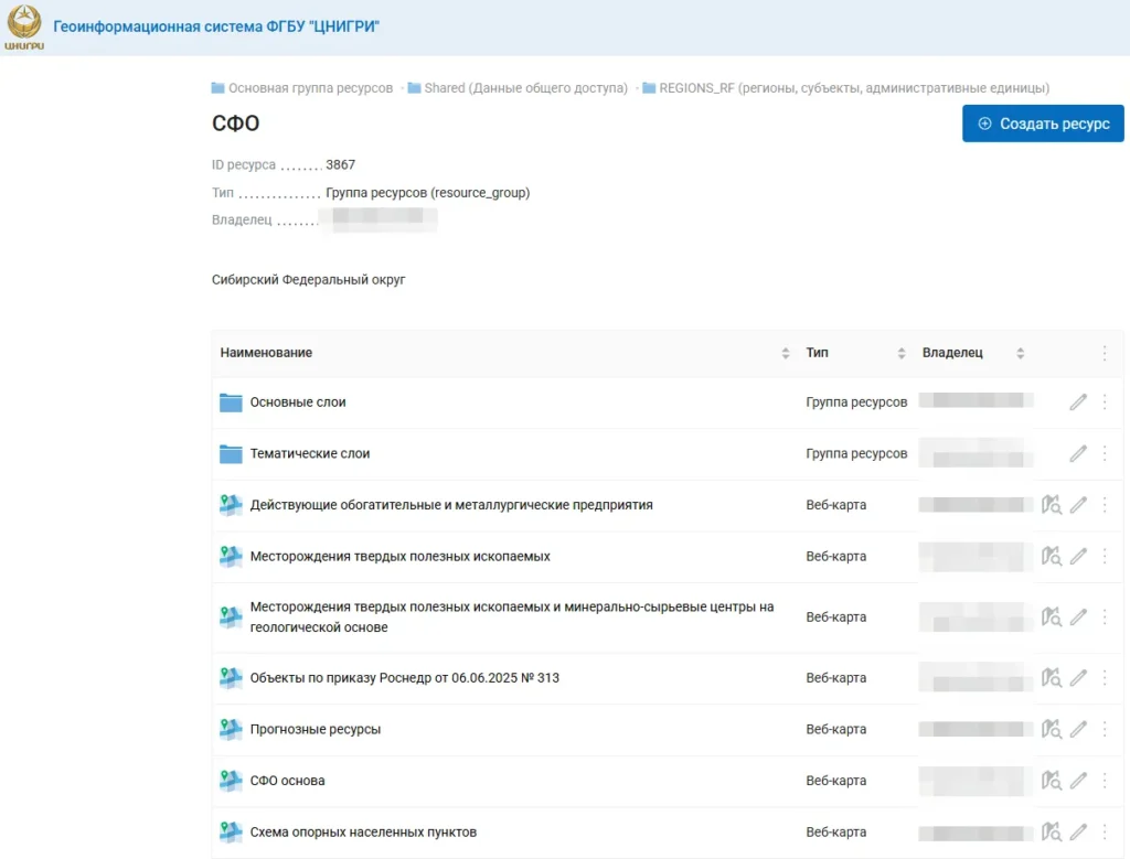 Геоинформационная система ЦНИГРИ